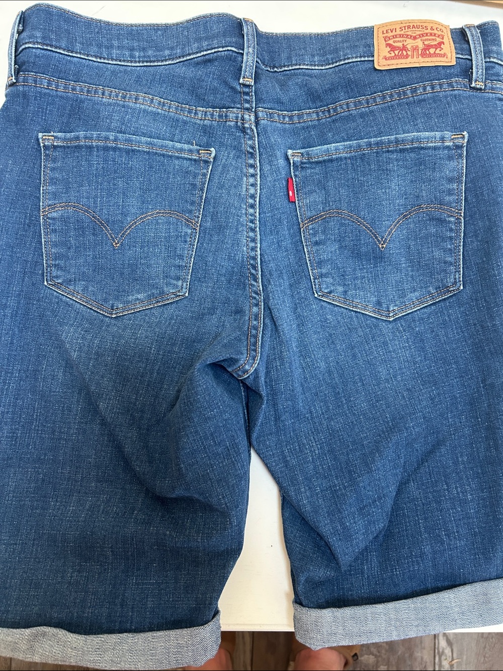 Levi's Blue Rolled-Hem Women's Denim Shorts